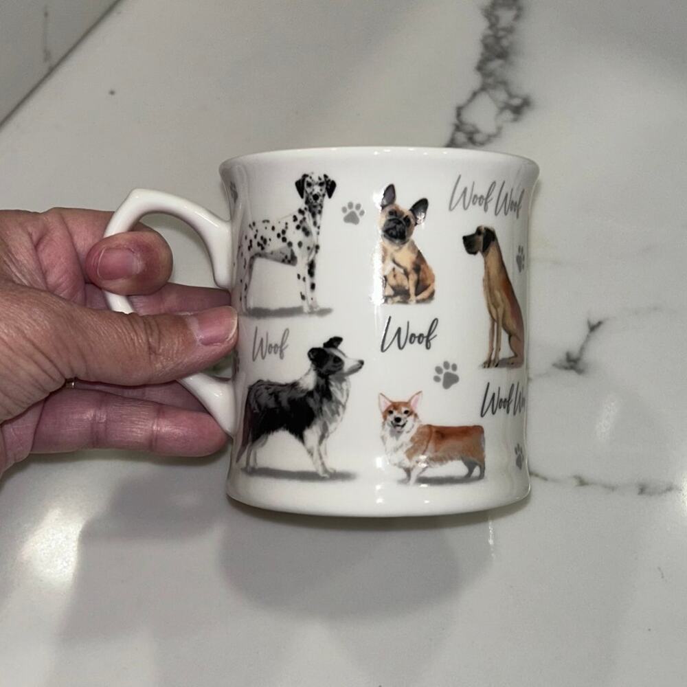 Cooksmart England Dogs Fine China Coffee Cup/Mug 14 oz - Picture 4 of 7